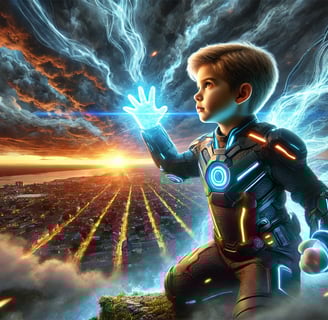 enfant avec pouvoir magique