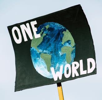a one world sign