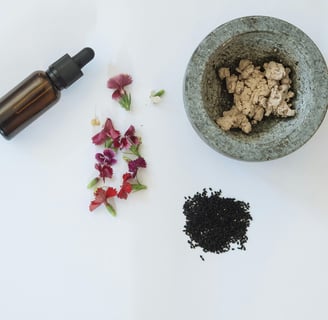 Different ingredients to make DIY products