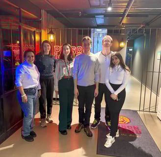The team at Prison Island. From left to right: Nasrin, Klaudia, Laura, Demetrio, Bastien 