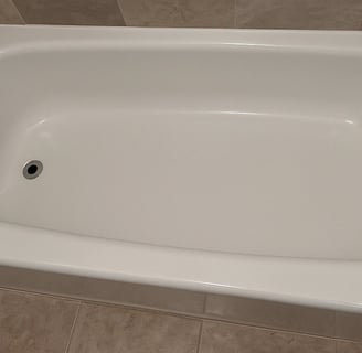 Bathtub after professional restoration as part of a restore and list your home project in Maryland, 