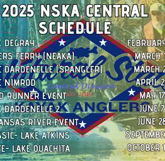 kayak fishing schedule for central arkansas
