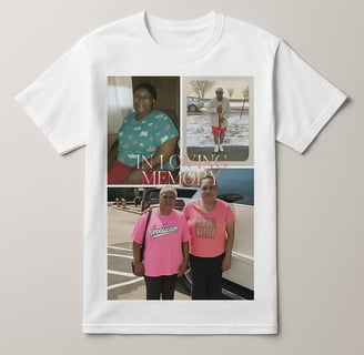 a t - shirt with a picture of a woman in pink shirt