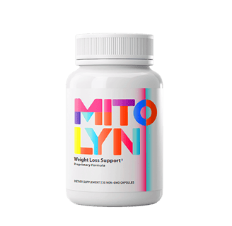 Mitolyn natural weight loss supplement bottle with clean white background