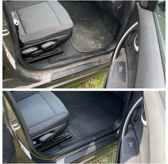 Nettoyage intérieur voiture sale