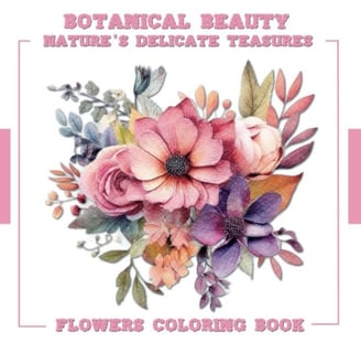cover of flowers coloring book