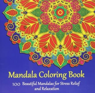 cover of coloring book 100 mandalas