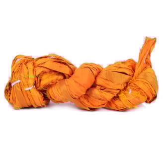 Hand-Woven from vintage silk saris, this super bulky weight yarn is perfect not just for knitting