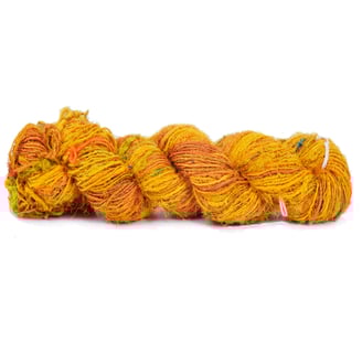 This beautiful yarn is made from reclaimed silk threads spun into a single yarn.  100g, 120+m