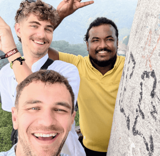 The happy guests with Dulara Nobel Travels Lanka