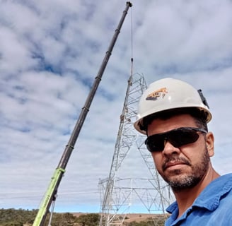 Operador de Guindastes em ação