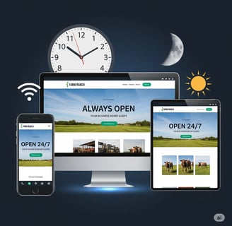 Your Farm website is open 24 hrs a day, even if you are closed