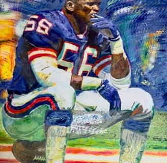 Lawrence Taylor visualizing pre-game by Ted Dimond