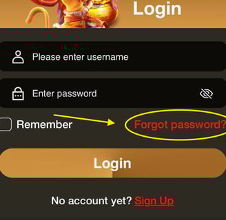 forgot password guide sample for SuperYummy888