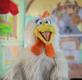 Heini der Hahn beim Eierdieb Staufenberger Puppentheater