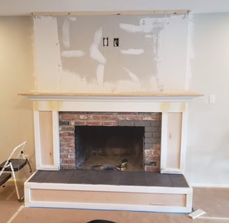 PAINTING CUSTOM FIREPLACE BEFORE MEDFORD OREGON
