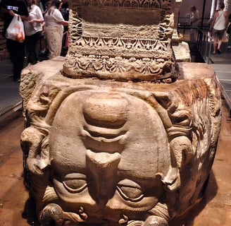 Basilica Cistern's impressive underground chambers, Istanbul