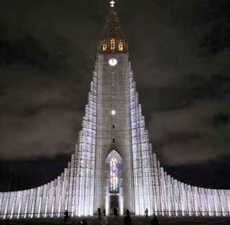 Hallgrímskirkja church in Reykjavik, Iceland,