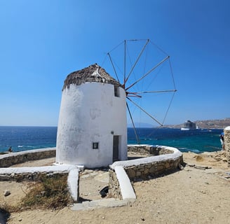 A windmill in Mykonos Greece