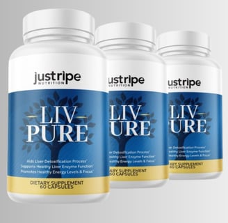 Bottles of the innovative Liv Pure product