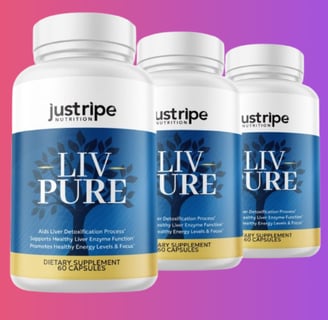 Bottles of the innovative Liv Pure product