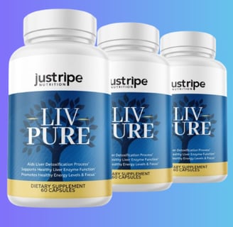 Bottles of the innovative Liv Pure product