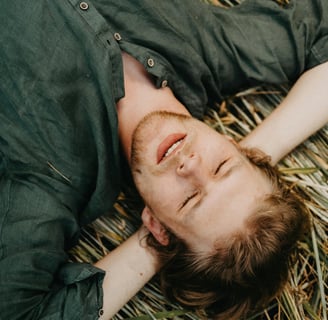 boy lying peacefully