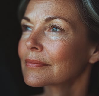 60 year old women with flawless glowing skin