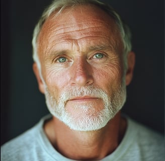 60 year old male glowing skin