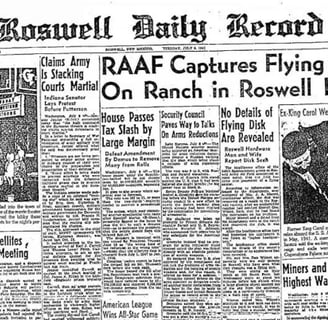 1947 July Roswell Daily Record UFO 