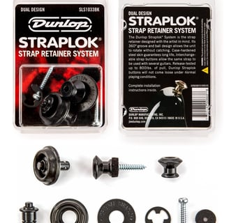 Dunlop Staplock Dual Design Strap Retainer System, Black