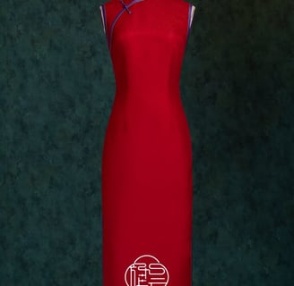 What does the red Qipao represent?