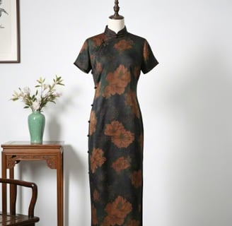The perfect combination of Xiangyunsha and cheongsam