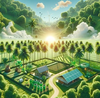a farm with a solar panel system and a solar panel