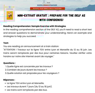 DELF A2 Guide Sample