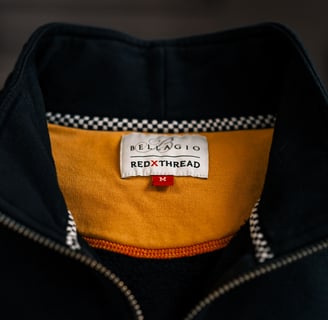 a jacket with a label on it. Amazon Photoshoot, Product photography, Brand Photo