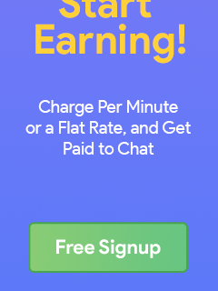 a skyscapper ad for premium chat app