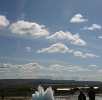 Strokkur about to erupt at Geysir