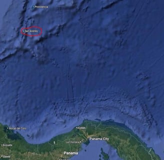 Where is San Andres Island in Colombia