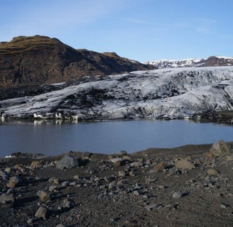 Sólheimajökull outlet glacier which is vanishing at an alarming rate
