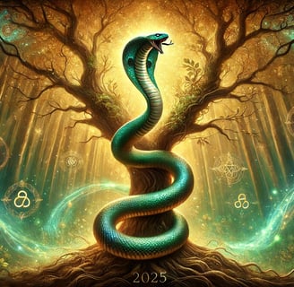 2025 Ano da serpente de madeira