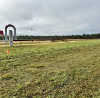 Nanango race track winning post