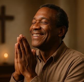 homem de fé grato a Deus