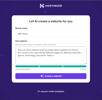 How to create website using ai
