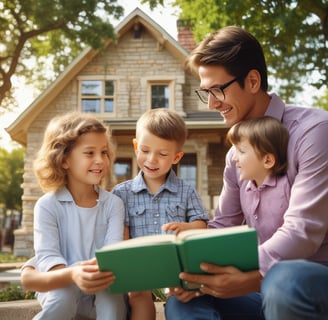 a man standing in a window of a building