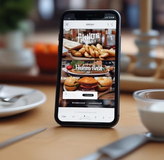A smartphone displaying a Shopify webpage with the text 'Start your business' rests on a white surface. Next to it lies a closed notebook with geometric shapes on its cover and a sharpened pencil. A small succulent plant is visible in the top left corner.