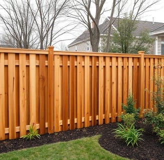 Professionally built wooden fence