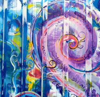 détail d'une peinture représentant Sao paulo si elle était sous les eaux
