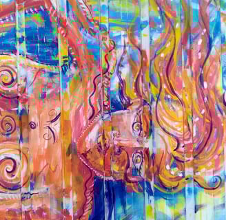 détail d'une peinture représentant Sao paulo si elle était sous les eaux
