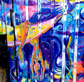 détail d'une peinture représentant Sao paulo si elle était sous les eaux
